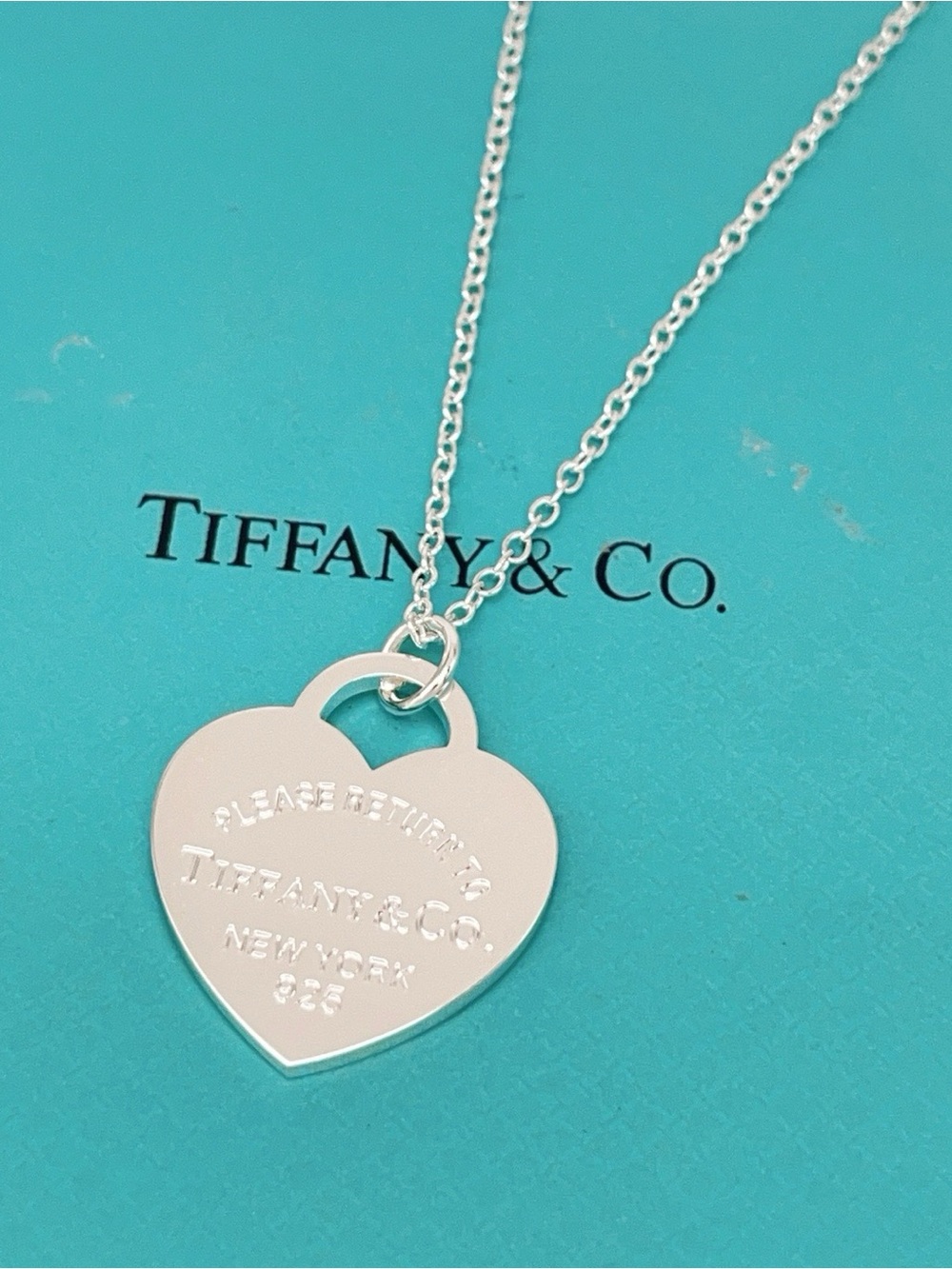 Tiffany & Co. Heart Tag Necklace in Silver
